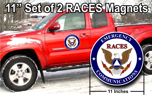 RACES 11" Vehicle Magnets - PAIR - Click Image to Close